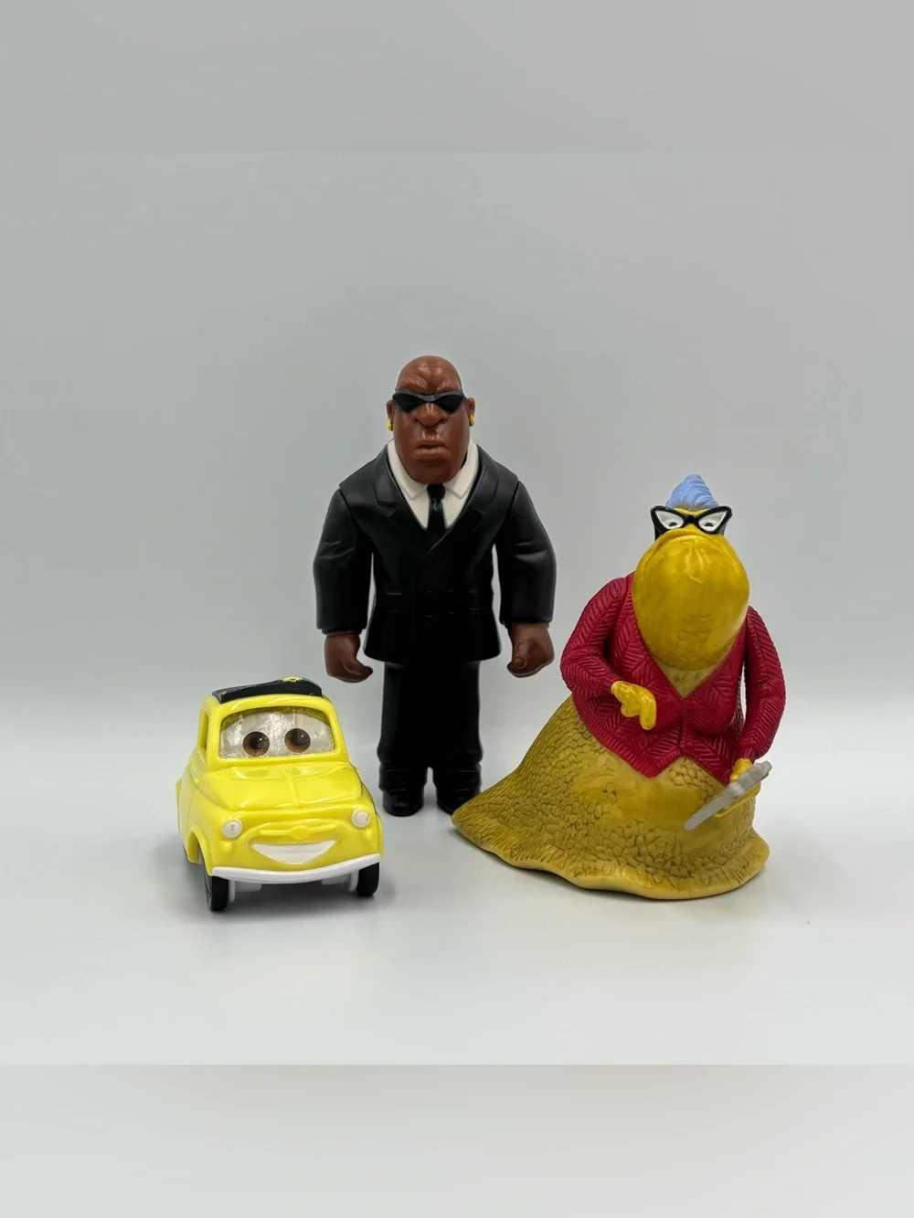 Y2K Disney Mcdonalds Toy Lot- Cars Luigi Stitch Mr Bubbles Monsters Inc Rozz